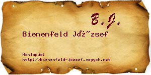 Bienenfeld József névjegykártya