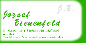 jozsef bienenfeld business card